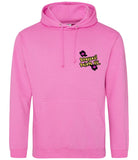 Candy floss pink hoodie, front