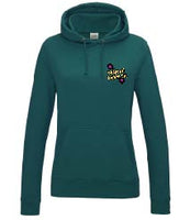 A jade green hoody displaying the Personal Prints UK logo on the top left breast.