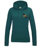A jade green hoody displaying the Personal Prints UK logo on the top left breast.
