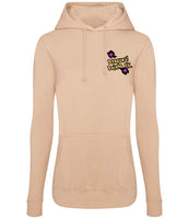 A nude hoody displaying the Personal Prints UK logo on the top left breast.