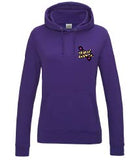 A purple hoody displaying the Personal Prints UK logo on the top left breast.