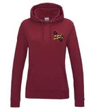 A red hot chilli hoody displaying the Personal Prints UK logo on the top left breast.