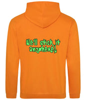 Orange crush hoodie, back