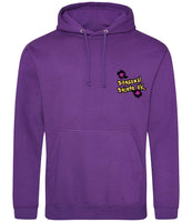 Purple hoodie, front